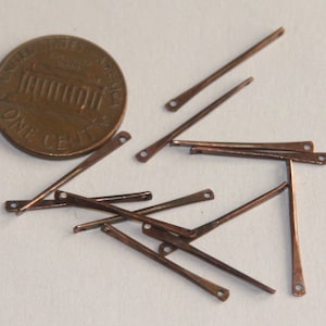 80 pcs  Antique Copper  double paddle links 21x1mm