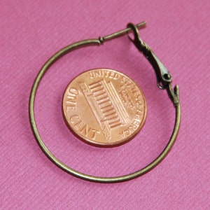 100 pcs  Antiqued brass Earrings Hook 35mm