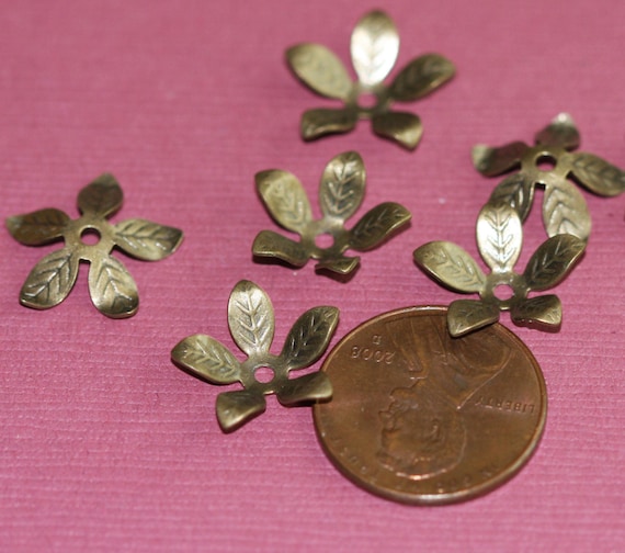 Rose Gold Filled Flower Bead Cap 6mm