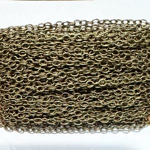 32 ft spool  Antique Brass Chain round cable chain 2x1.5mm