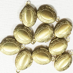 10 pcs of solid brass Oval Locket Pendant 11x16mm