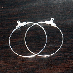 Aros de latón plateado para abalorios 30 mm - 50 uds
