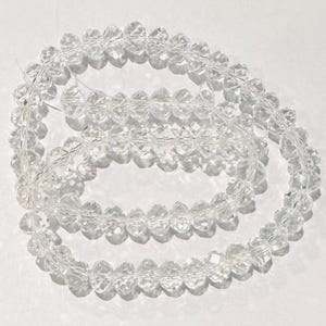 14 1/2 inch streng Chinees kristal rondelle helder 5 x 8 mm