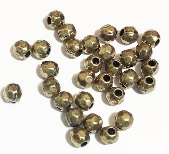 50 Antique Brass Plated Round 8mm Beads 15610 50 Antique Brass Plated Round 8mm Beads 15610