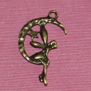 12 pcs  Antique Brass Fairy charm 25x13.5mm