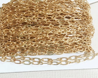 10 M. Rotguss 1.5x2 Mm Oval Messing Gelötet, Zierliche Halskette Kette, Winzige Kette - Schweiz