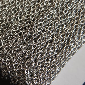 15 ft spool  Antique Silver color round cable chain 2.6X3.9mm - unsoldered