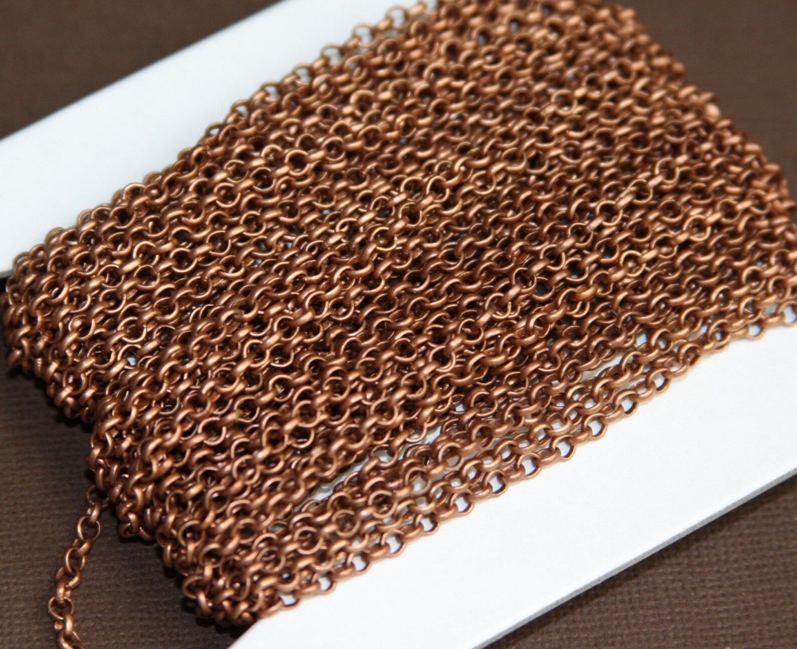 Rollo Chain Vector 5ft Antique Copper Finished Rollo Chain 3.1 Mm Solder Links - Etsy