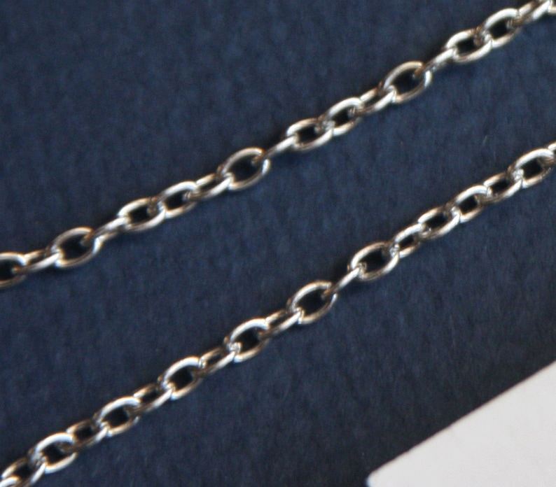 15 Ft Spool Antique Silver Color Round Cable Chain 2.6x3.9mm Etsy