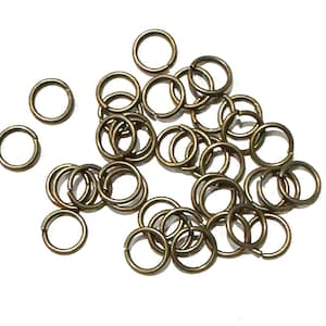 100 pcs of antiqued brass jumpring 8mm
