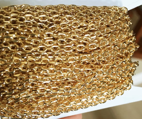 Brass gold plated chains deals