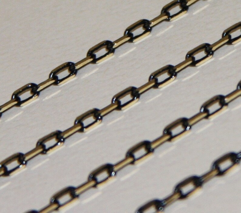 10 Ft Fancy Brass Soldered Links Chain Black/gold Colors Etsy