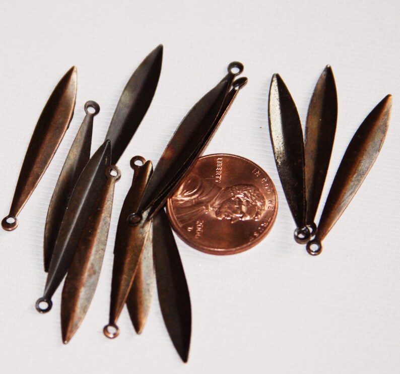 50 pcs Antiqued copper finished paddle drops 34x6mm 50 pcs Antiqued copper finished paddle drops 34x6mm