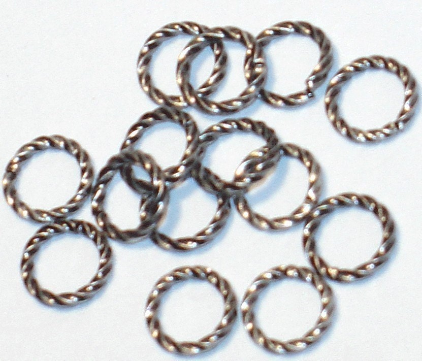 100pcs Silver Plated Jump Rings 8mm - 18 Gauge Brass Base Metal For Jewelry Making