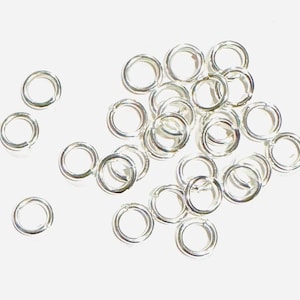 100 pcs  silver plated  jump ring 6mm open round, bulk jump rings 18 gauge