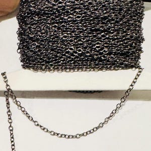 32 ft  Gunmetal plated brass round cable chain 2X1.5mm
