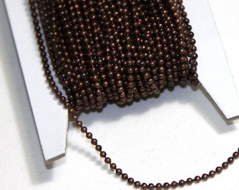 10 ft  antique copper chain 1.5mm ball chain