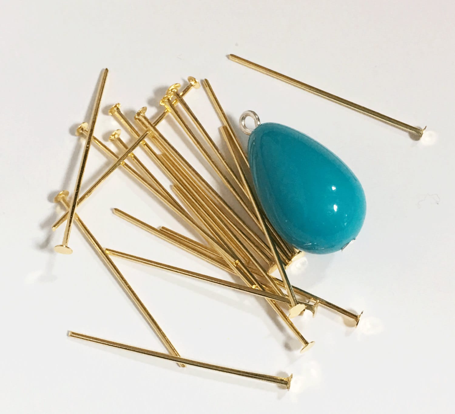 400pcs/Box Flat Head Pins Eye Pins For DIY Jewelry Making