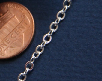 3,5 m försilvrad platt kabelkedja 3 x 3 mm - lödd