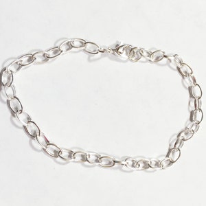 Bulk 20 pcs  Silver plated chain bracelet with lobster clasp 8inch long, bulk finished bracelet for charm bracelet