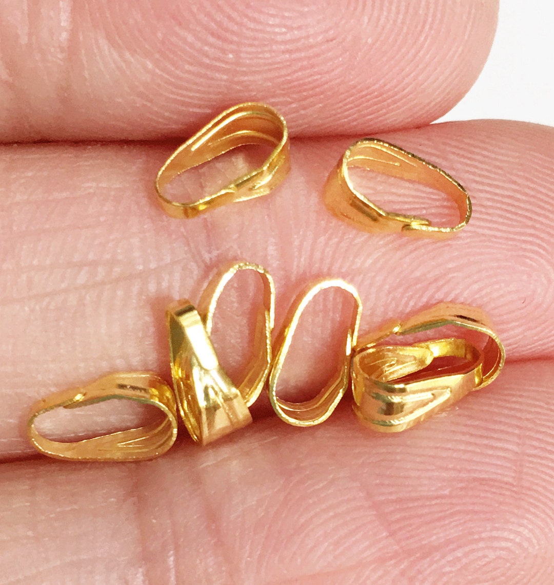 50 Pcs of Gold Color Snap Bail 6.5x2.5x3.5mm, Gold Snap Bail, Locket