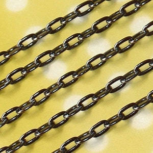 5ft  Gunmetal Flattened Drawn Cable chain 10X4mm