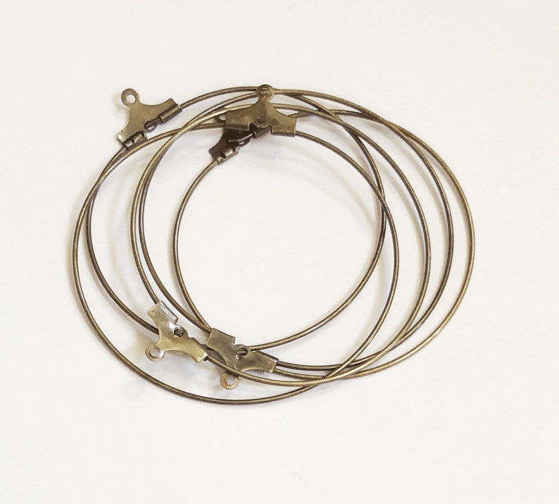 Bulk 100 Antique Brass Beading Hoops 40mm Etsy