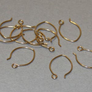 10 pcs  gold filled leaf earwire 18X12mm - 22 gauge  Made in USA