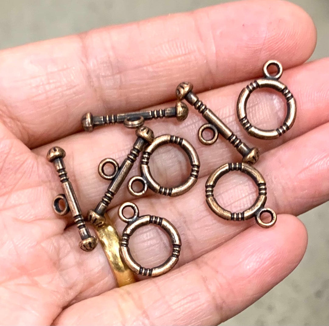20 Sets Antiqued Copper Toggle Clasps With Line 16x12mm - Etsy