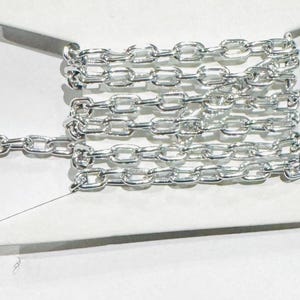 25 ft  Aluminum light weight cable chain  4X7mm -  platinum color