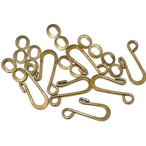 30 juegos de cierres planos de latón antiguo con gancho y argolla de 18 x 9 mm