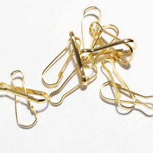 30 vergulde ambachtelijke sleutelkoordhaak 20 x 7 mm, haak voor ID-kaart of sleutelhanger