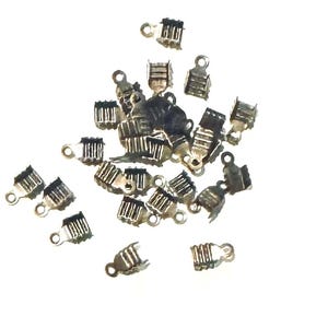 100 pcs Antique brass Cord end tips/teminators 6.5x4mm image 1
