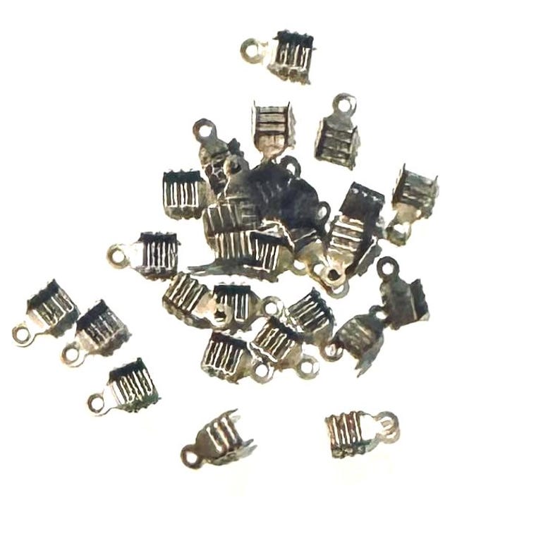 100 pcs Antique brass Cord end tips/teminators 6.5x4mm image 1