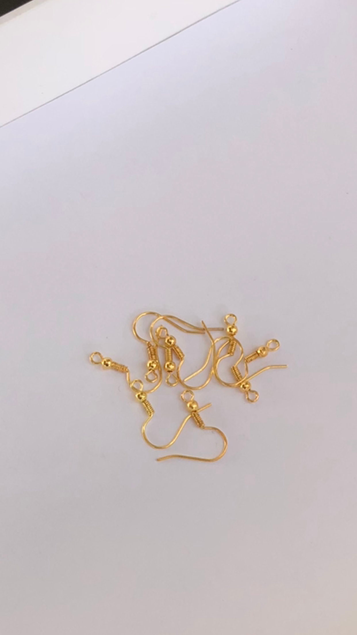 100 Pcs Gold Tone Steel Earrings Hooks, Bulk Gold Earring Hook -   Australia