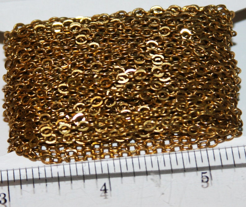 32ft Spool Antique Gold Color Cable Chain 3x3mm Solder Chain Etsy