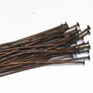 250 pcs Antiqued Copper headpin 2inch long 22 gauge image 4