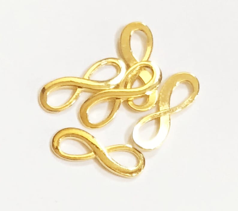 20 Pcs Gold Tone Infinity Charm 23x8mm Gold Alloy Infinity Etsy
