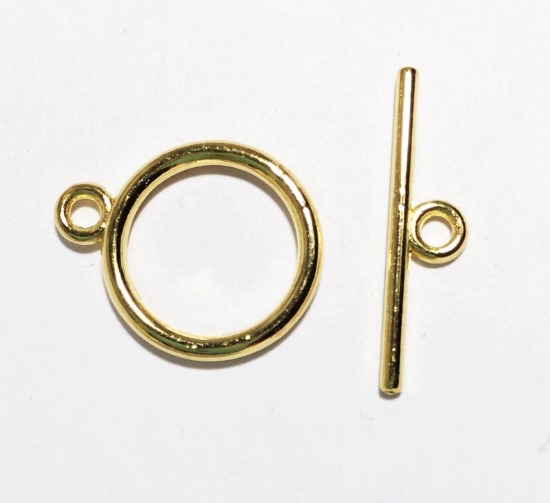 50 sets Gold tone smooth Toggle clasps bulk toggle clasp