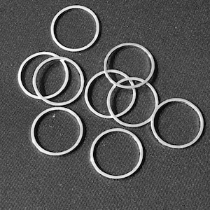 50 pcs Silver Plated Smooth Donut Circle Links 14mm, bulk silver connector links, silver plated brass connector