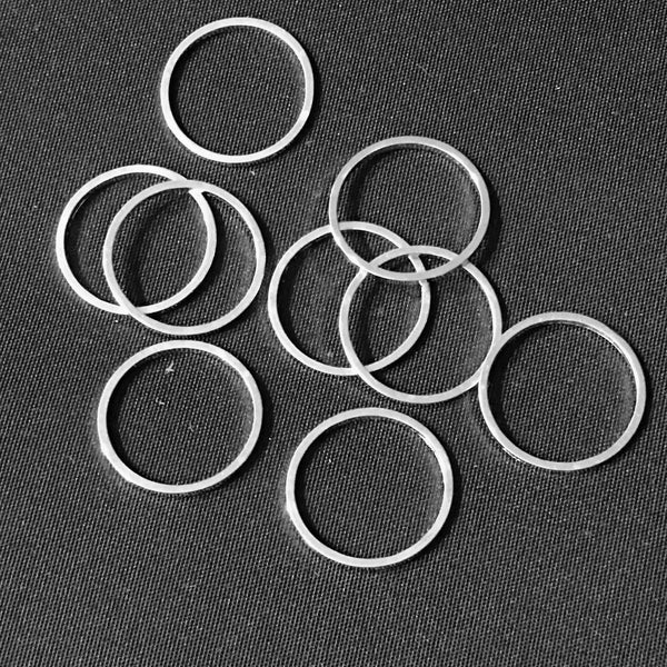 50 pcs Silver Plated Smooth Donut Circle Links 14mm, bulk silver connector links, silver plated brass connector