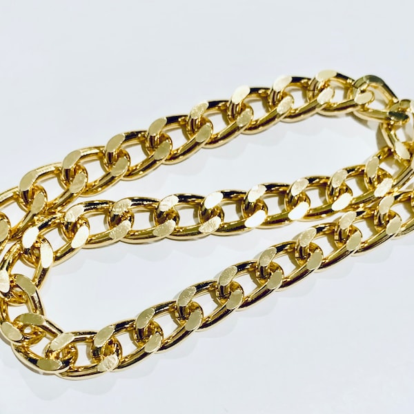 5 ft Large Aluminum Curb open link  chain 14x10mm Gold color