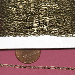 32 ft Antique Brass Soldered Chain: Long and Short Links