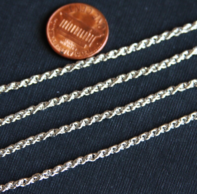 15 Ft Antique Silver Plated Rope Chain 2.5x3mm - Etsy
