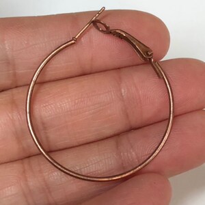 20 pcs Antiqued copper Earrings Hook 35mm image 2