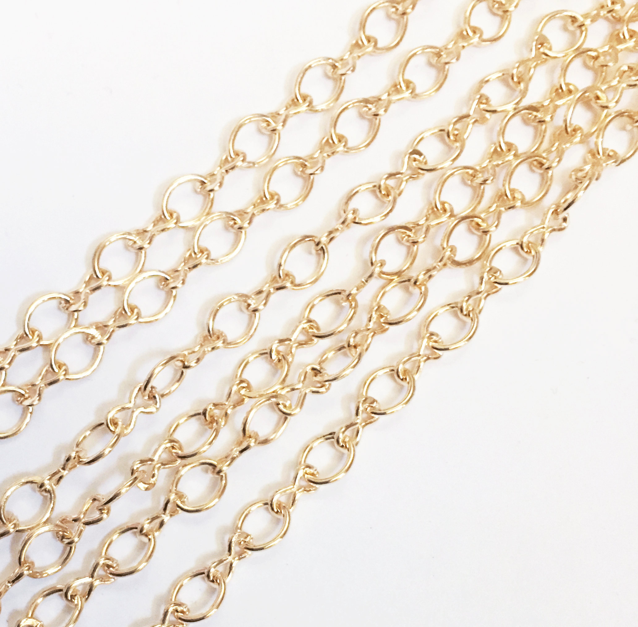 Light Gold Figure 8 Chain, Gold Plated Steel, 15ft - Etsy