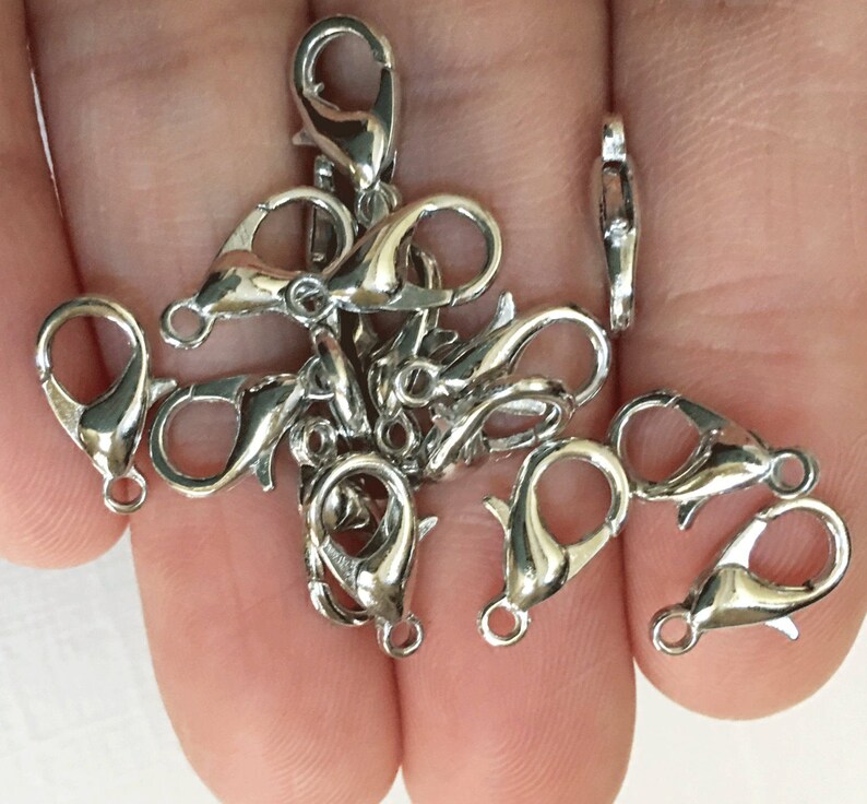 Bulk 100 Pcs Antique Silver Plated Clasp Zinc Alloy Clasp Etsy