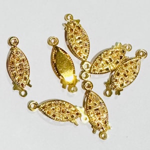 20 Stück vergoldete Fischhaken-Verschlüsse 20 x 7 mm