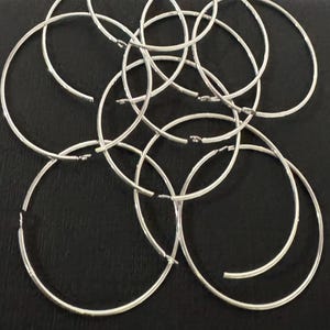 10 Sterling Silber Creolen - 25 mm Draht