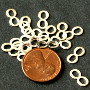 Bulk 500 pcs  silver plated 8 links  closed 4.5x10mm